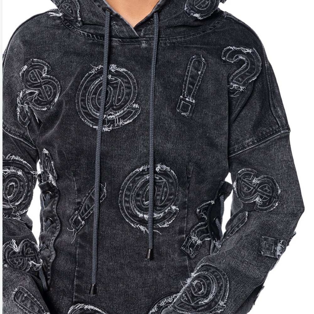 AKIRA Black Denim Mini Dress